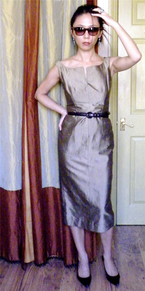 Self-drafted No Toilet Retro Dress